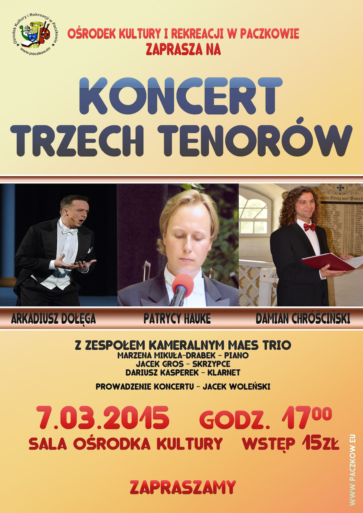 koncert Trzech Tenorów - plakat