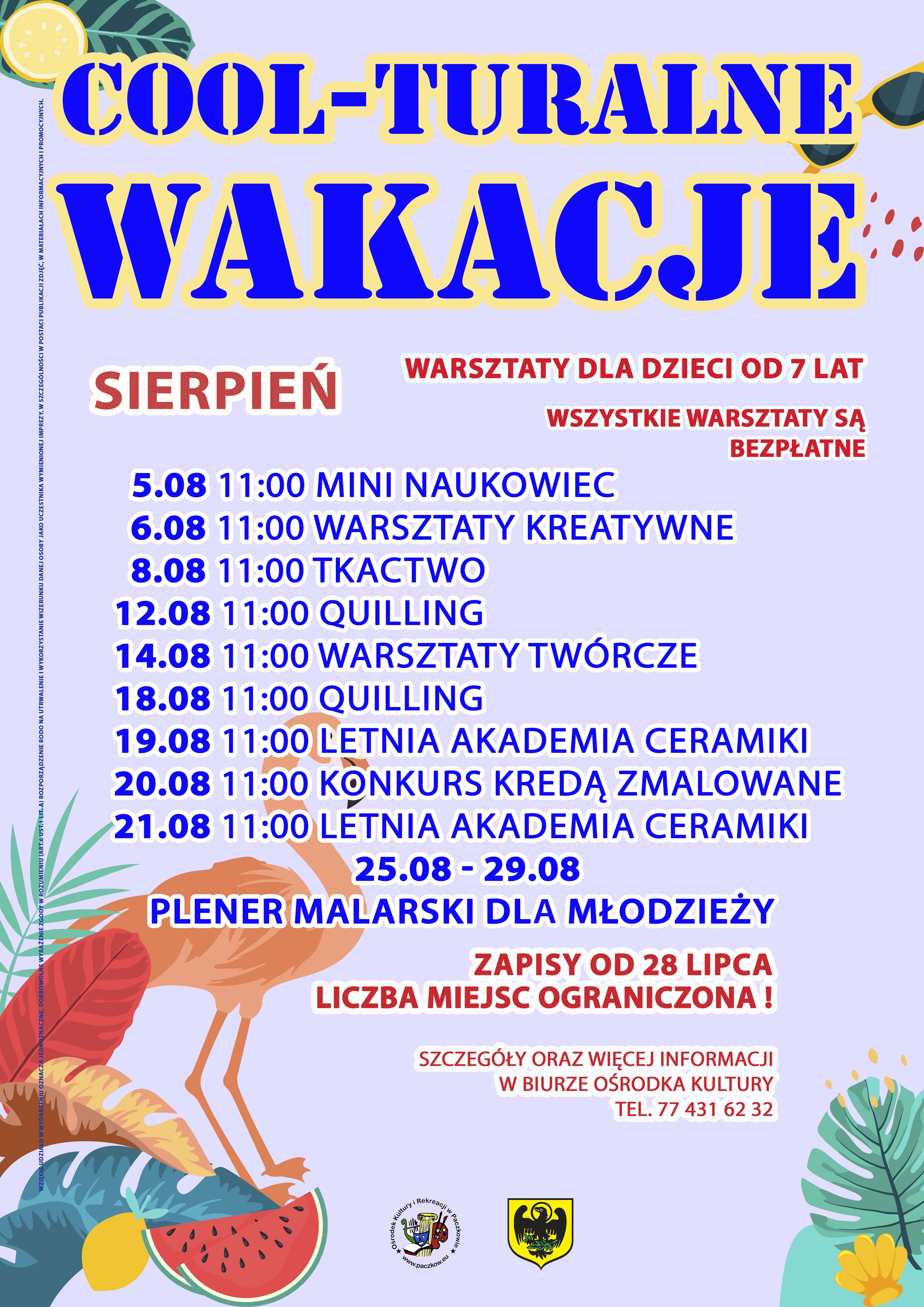 WAKACJE SIERPIEŃ 2025